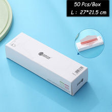 Load image into Gallery viewer, 50 pcs/lot Reclosable Plastic Wrap Zipper Fresh Bags Fridge Freezing Food Storage Bags Preservation Travel Snack Organizer