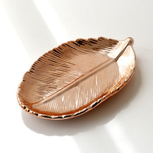 Load image into Gallery viewer, Decorative Gold Leaf Ceramic Plate Dish Porcelain Candy Trinket Dish Jewelry Fruit Serving Tray Storage Plate Crockery Tableware