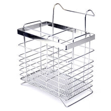 Load image into Gallery viewer, Stainless Steel Hanging Chopstick Cage Reinforced Kitchen Supplies Cutlery Storage Tool Square Can Be Drain Racks
