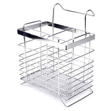 Load image into Gallery viewer, Stainless Steel Hanging Chopstick Cage Reinforced Kitchen Supplies Cutlery Storage Tool Square Can Be Drain Racks
