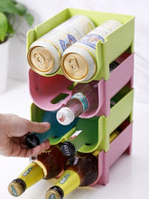 Load image into Gallery viewer, Superimposed Refrigerator Beer Storage Rack Drawer Cans Beverage Organizing Rack Cabinet Wine Storage Shelf
